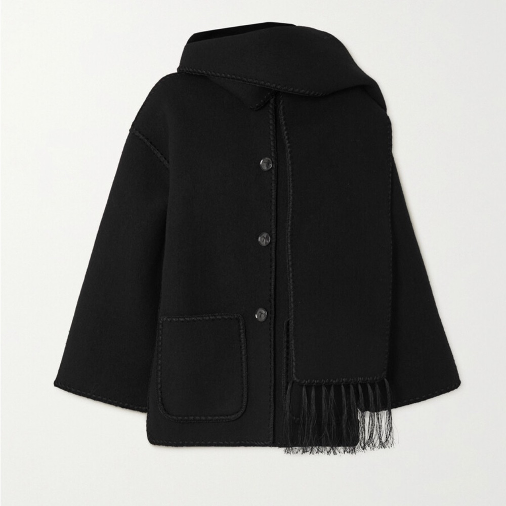 TOTEME
Draped fringed wool-blend jacket 32 - Picture 5 of 13